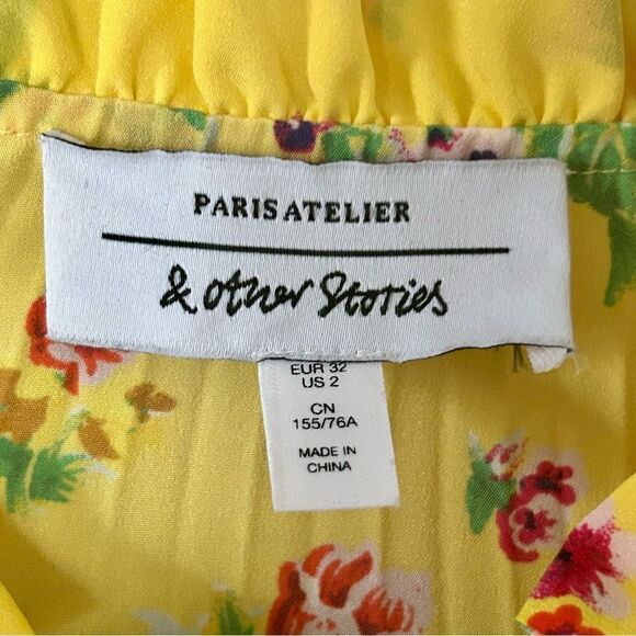 & Other Stories Pleated Floral Blouse - Picture 3 of 5